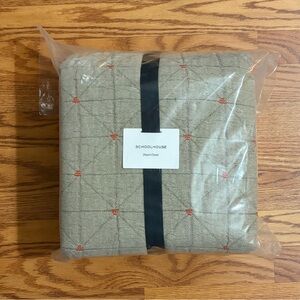 NEW Schoolhouse Peak Stitch Twin Duvet Cover in Olive